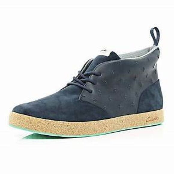 CLARKS Navy Tanner Surf Chukka Lace Up UK 6.5/ EU 40/ US 9 - Picture 1 of 9